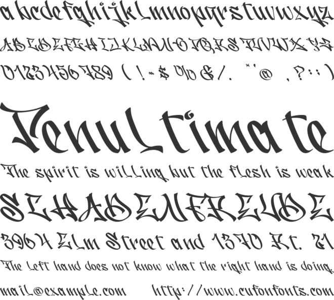 Blackfitty - Personal use font preview