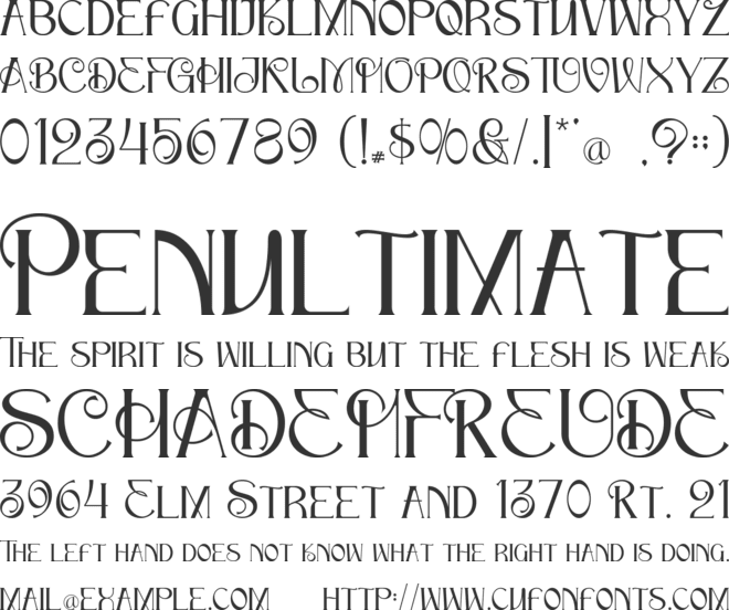 Shutter Photography - Personal use font preview