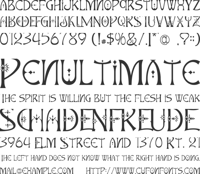 Charming Ornate - Personal use font preview