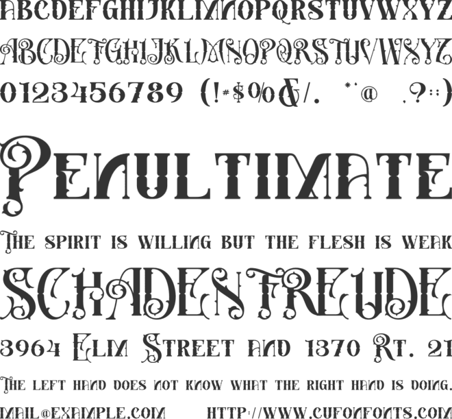 Blacker Gothic - Personal use font preview