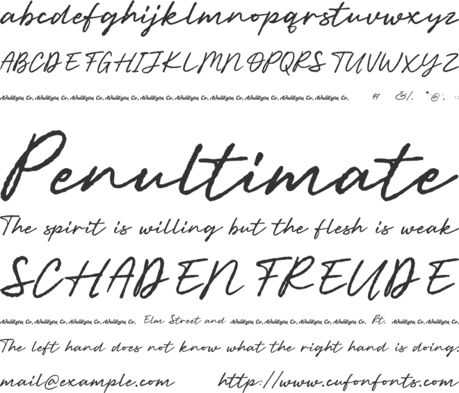 Chillends font preview