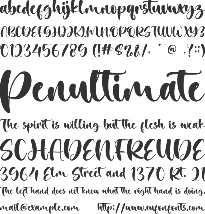 Sunrise Sunday - Personal use font preview