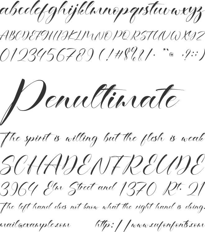 Ethereal Handwritten -Personal use font preview