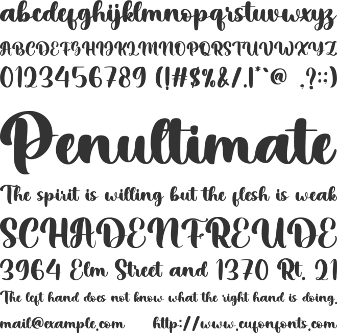 Angelic Writing - Personal use font preview