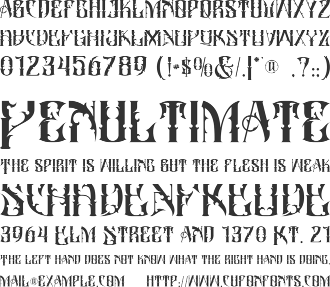 Blacksiny - Personal use font preview