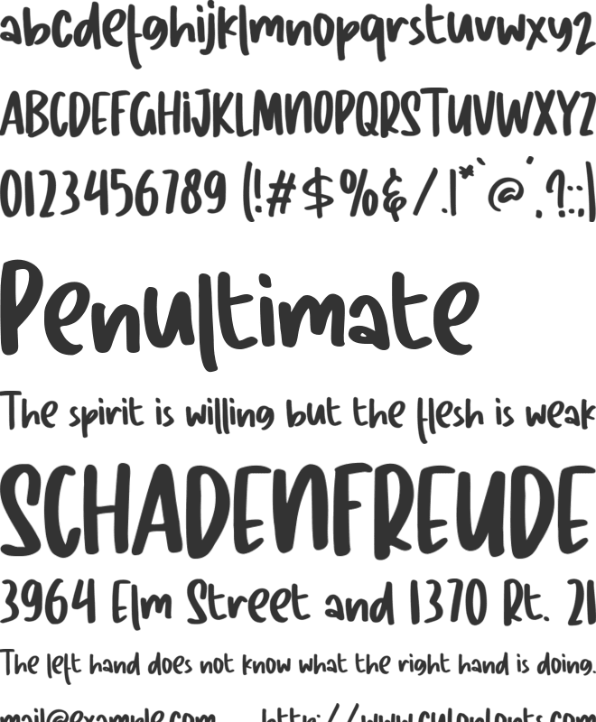 What the Hell font preview