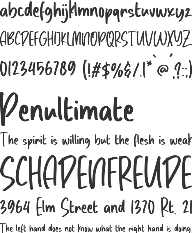 Wishing Stairs font preview