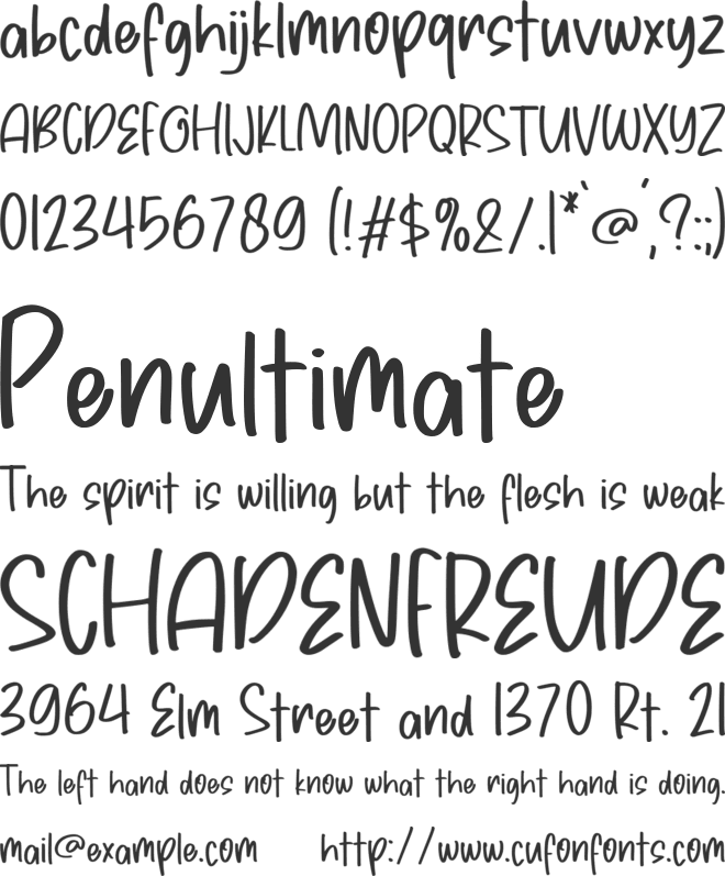 Remember Us font preview