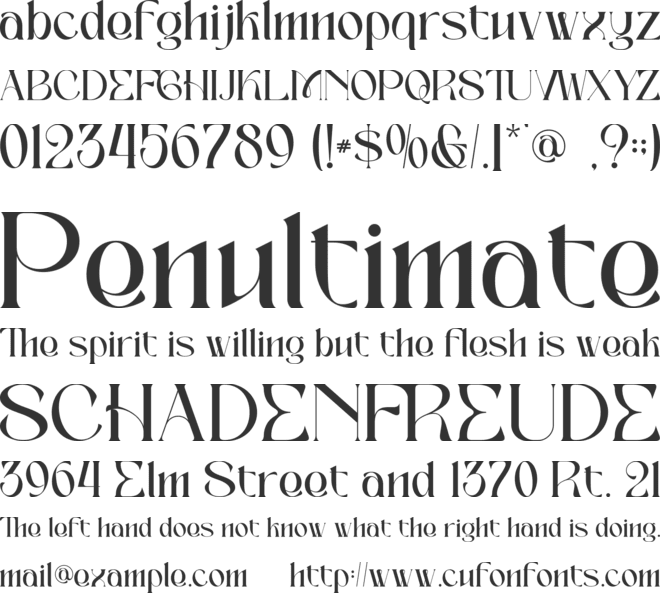 Qinferly - Personal use font preview