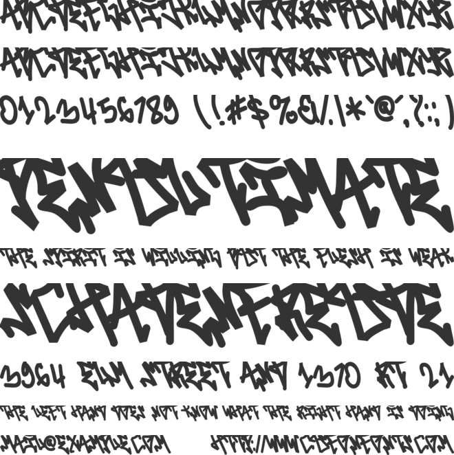 Vandal Revolt font preview