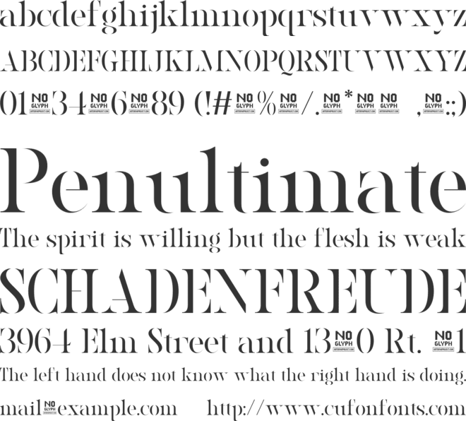 Ronaile font preview