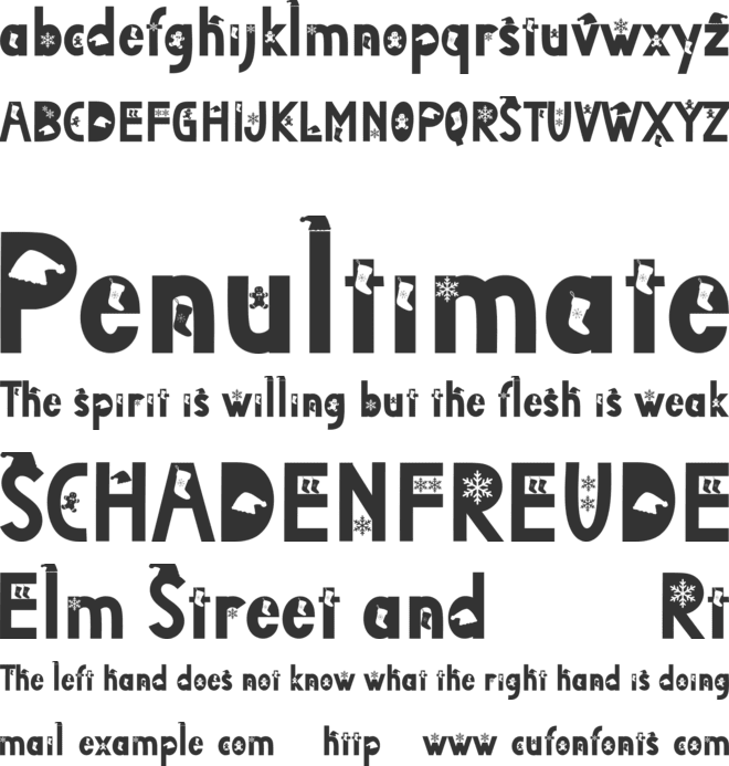 Christmas Jewelry font preview