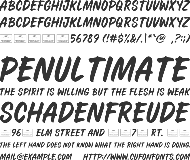 Craven Free font preview