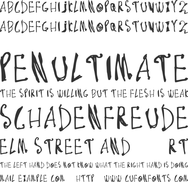 Durink font preview