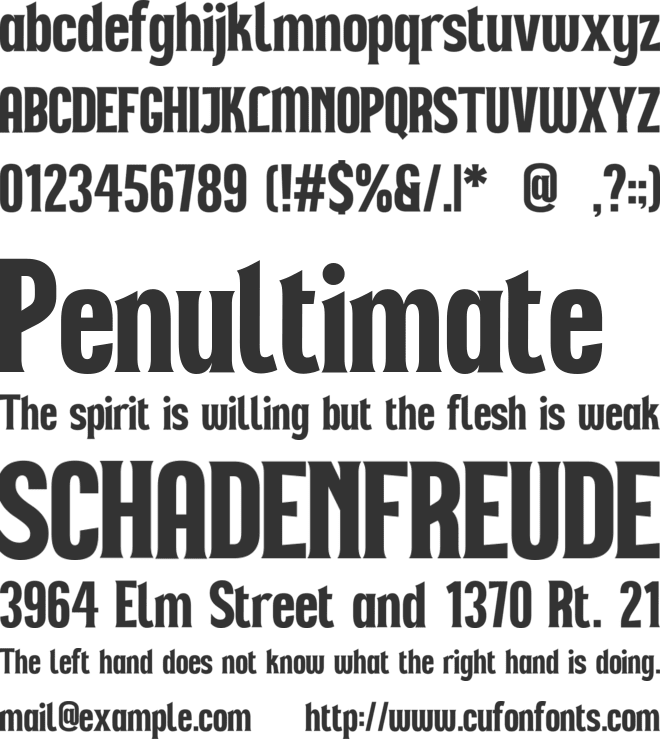 Lischalte font preview