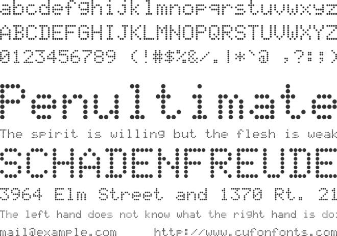 MatrixType font preview