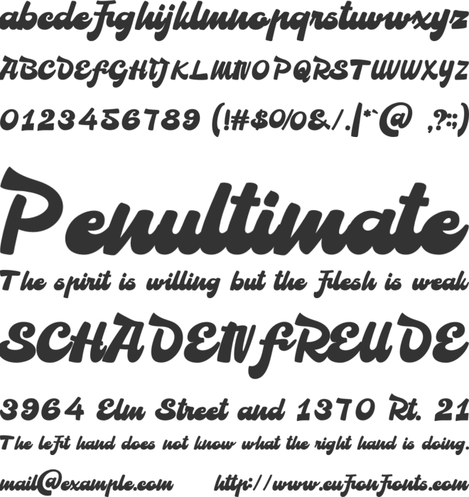 Challed font preview