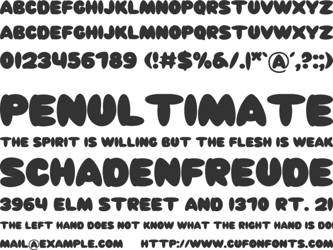 Hunni Buba font preview