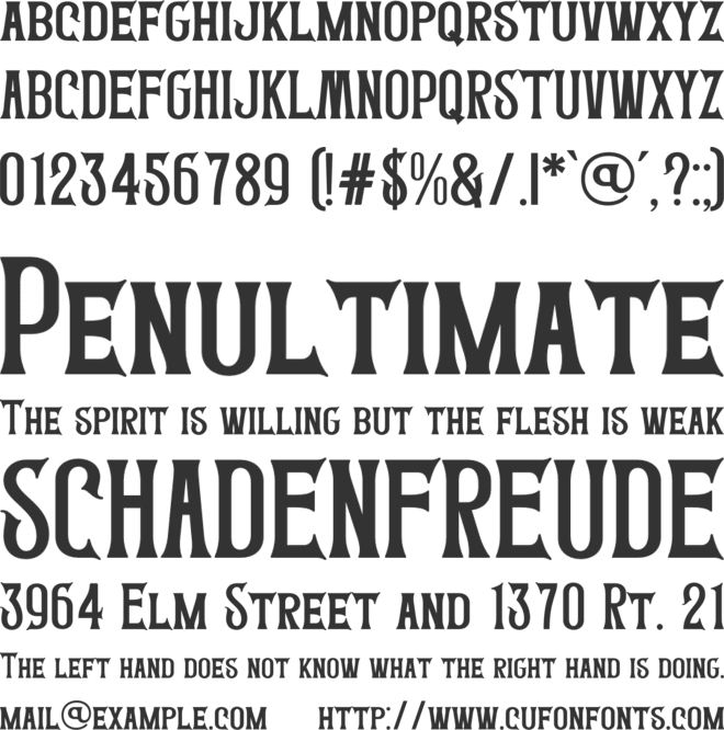 Mirdane font preview