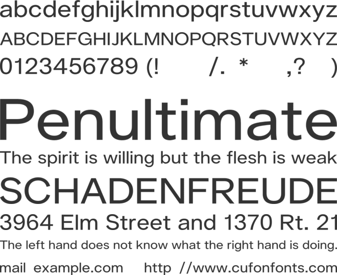 Percoidate font preview