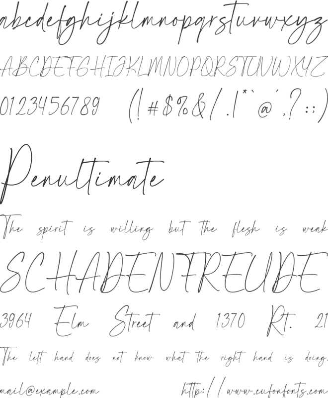 Majestic Harmony font preview