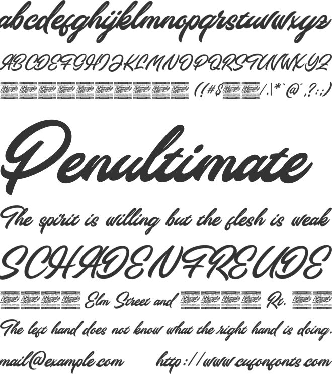 Tread Mill font preview