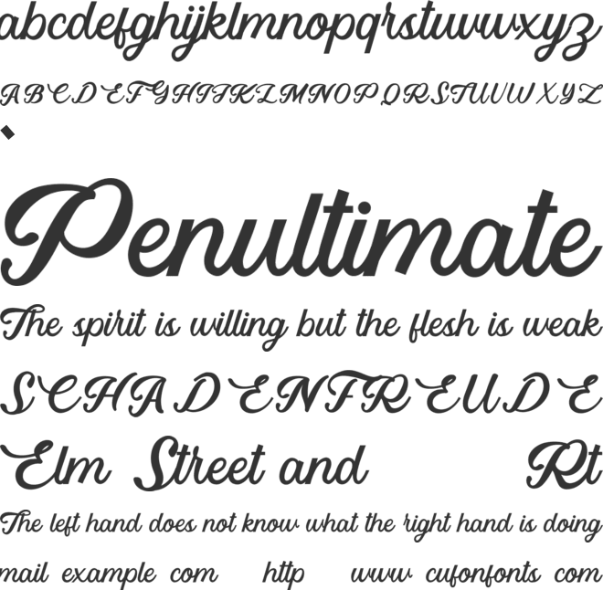 Arnold Script font preview