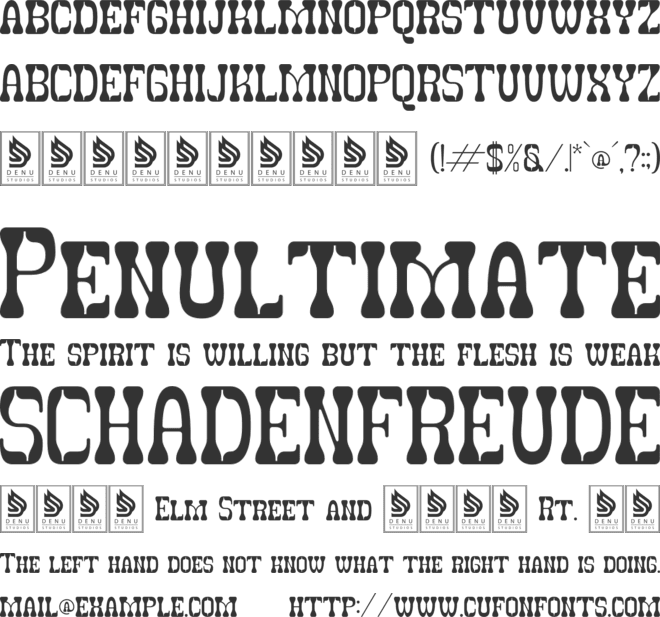 Olbars font preview