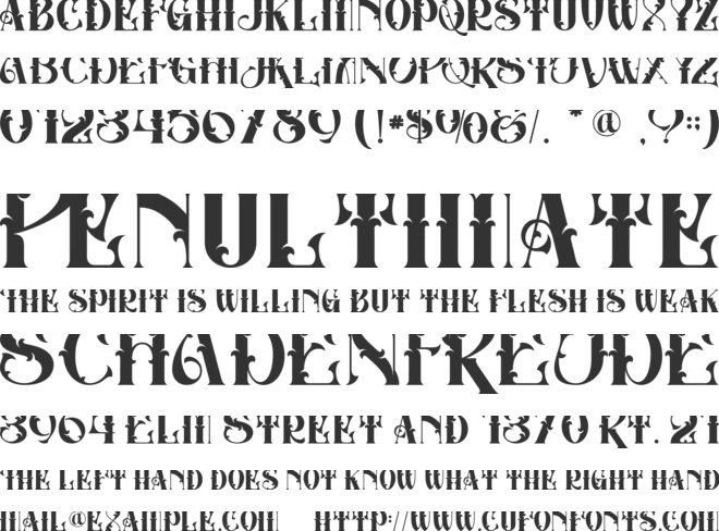 Berock - Personal use font preview