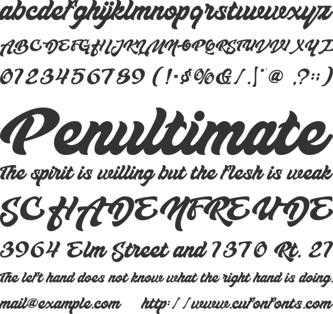 Angelos-Personal use font preview