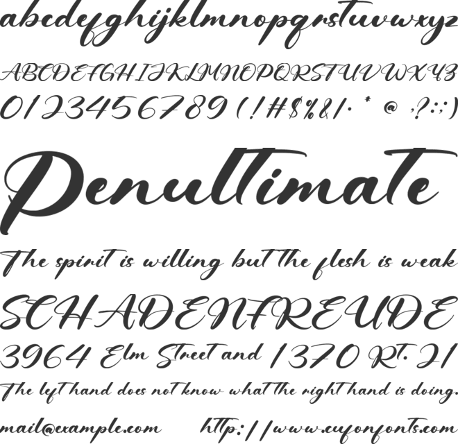 Dealyo - Personal use font preview