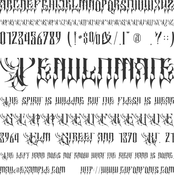 Queenlord-Personal use font preview