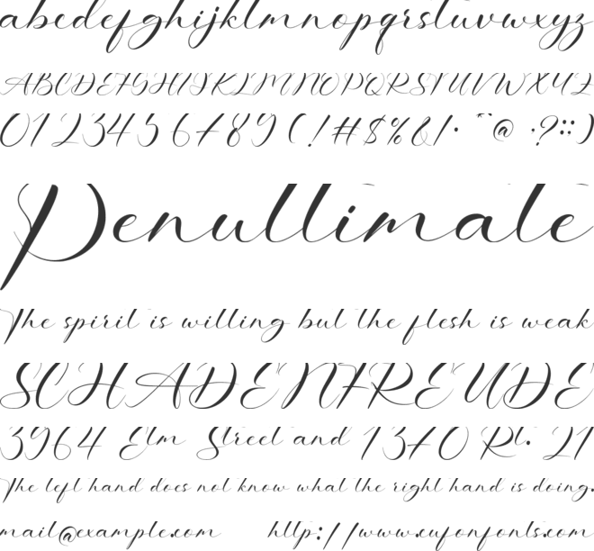 Verlisa - Personal use font preview