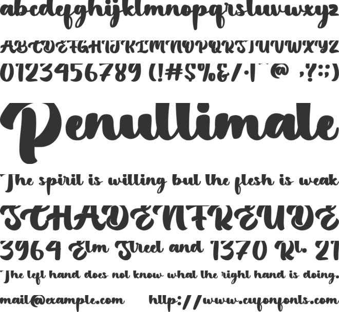 Emboh - Personal use font preview