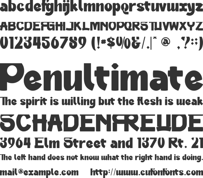 Bolday-Personal use font preview