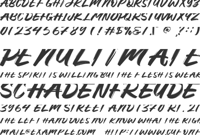 Mightywill-Personal use font preview