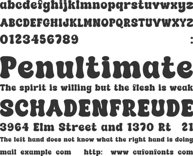 Eating Blind Salary font preview