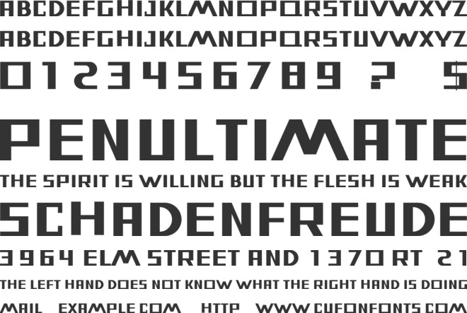 Warriot Tech font preview