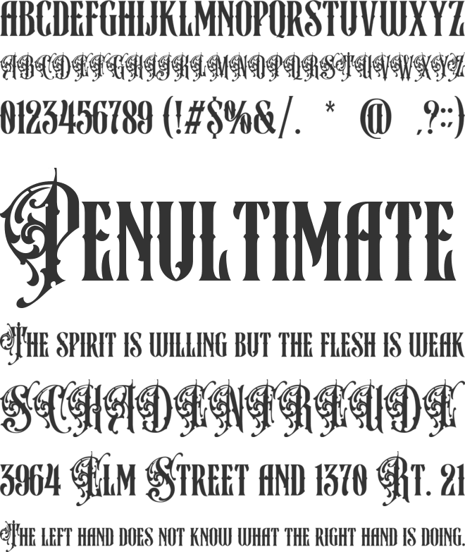 Duck Brave font preview