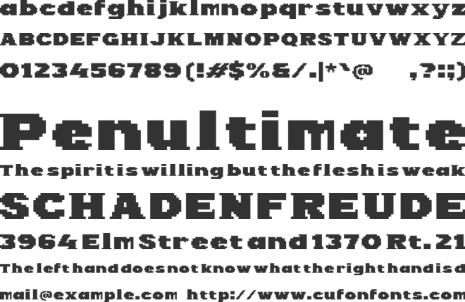 Qabaxel font preview