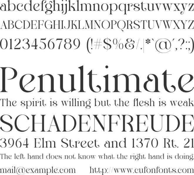 Magiela font preview