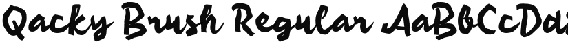 Qacky Brush Regular font