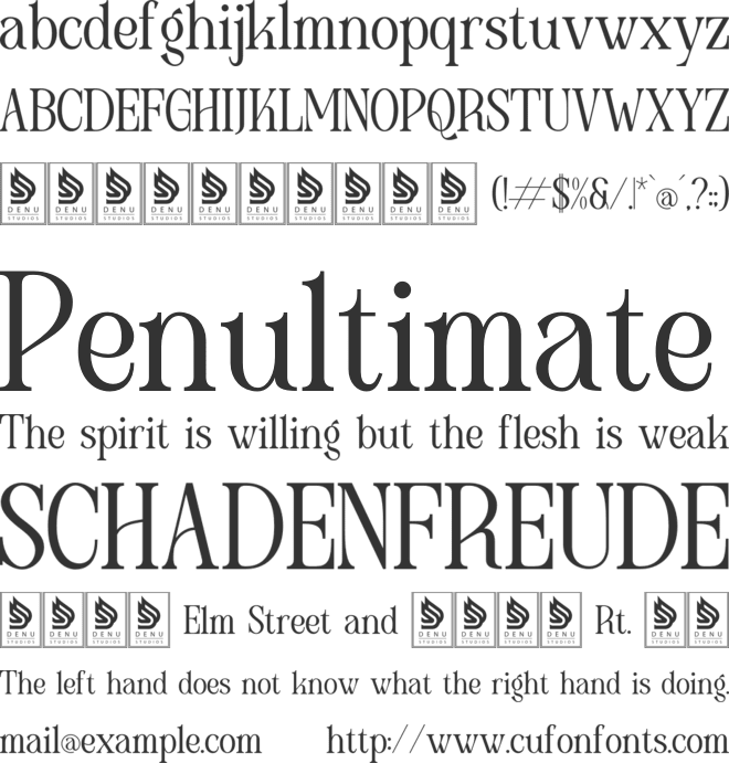 Ledira font preview