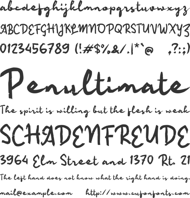 Qaballe Script font preview