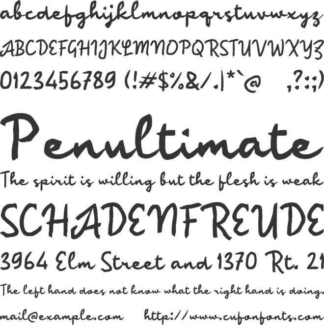 Qaffanya font preview