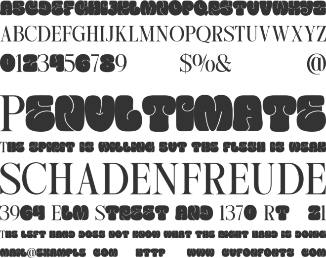 Street Blup font preview