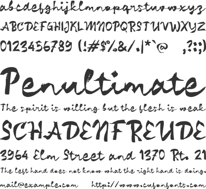 Qafillan font preview