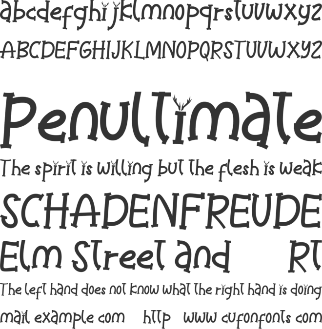 Christmas Lucky font preview