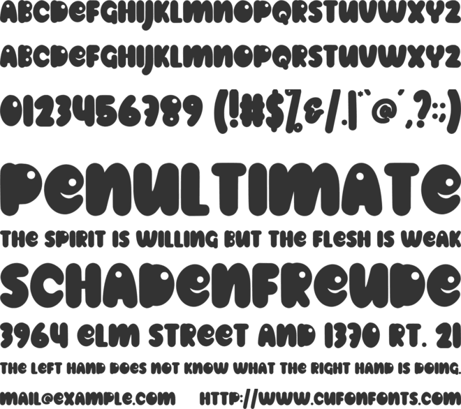 Roopey font preview