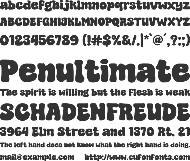 Super Earthly font preview